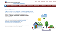 Desktop Screenshot of lamprecht-haustechnik.de