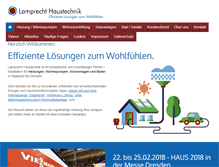 Tablet Screenshot of lamprecht-haustechnik.de